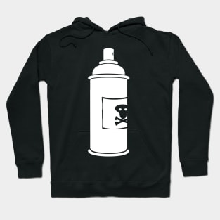 Skull and Bones spray can - white Hoodie